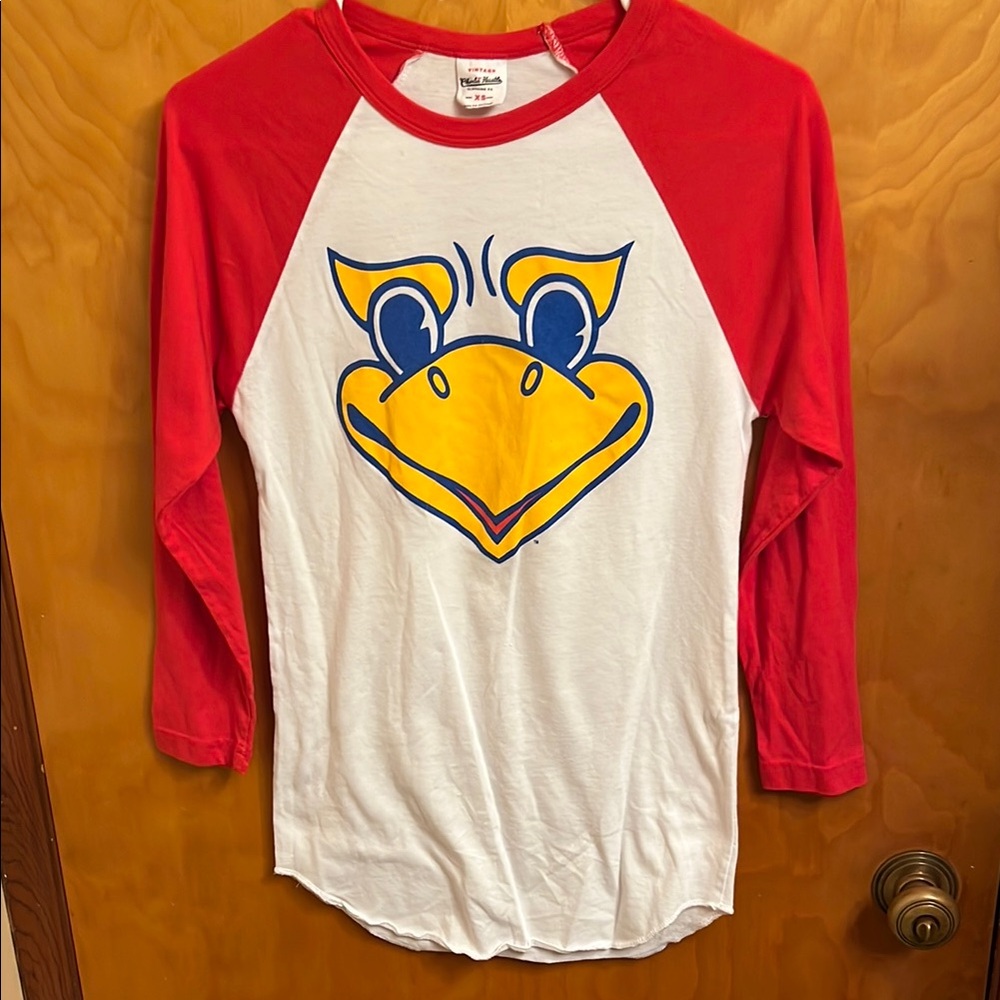 Charlie Hustle Kansas Jayhawks Long Sleeve Shirt Men Women Size XS